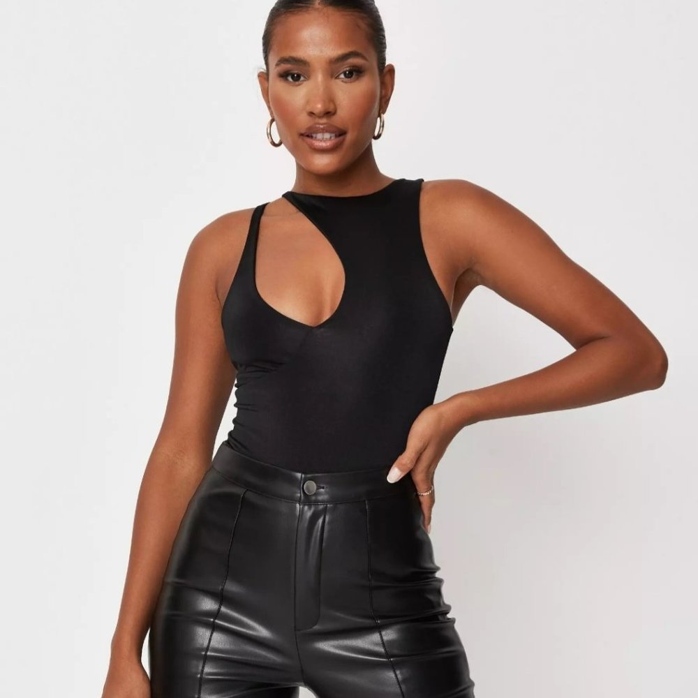 NWT Missguided Slinky Asymmetrical Bodysuit